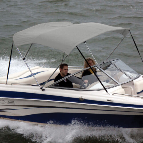 Shademate Polyester Stainless 3-Bow Bimini Top 6'L x 54''H 73''-78'' Wide