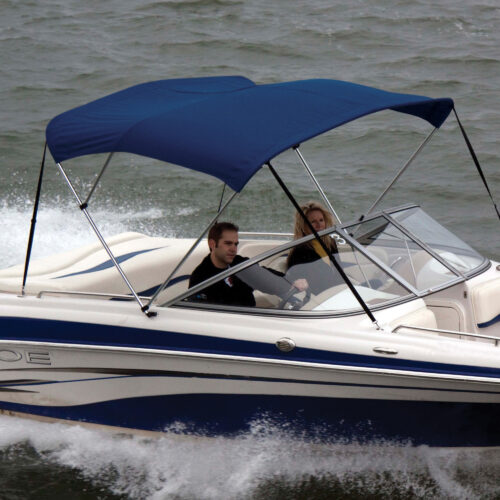 Shademate Polyester Stainless 3-Bow Bimini Top 6'L x 54''H 73''-78'' Wide