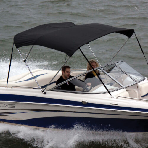 Shademate Polyester Stainless 3-Bow Bimini Top 6'L x 54''H 73''-78'' Wide