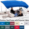 Shademate Polyester Stainless 4-Bow Bimini Top 8'L x 42''H 73''-78'' Wide