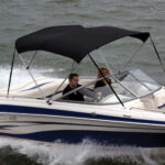 Shademate Sunbrella Stainless 3-Bow Bimini Top 6'L x 36''H 67''-72'' Wide