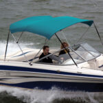 Shademate Sunbrella Stainless 3-Bow Bimini Top 6'L x 36''H 67''-72'' Wide
