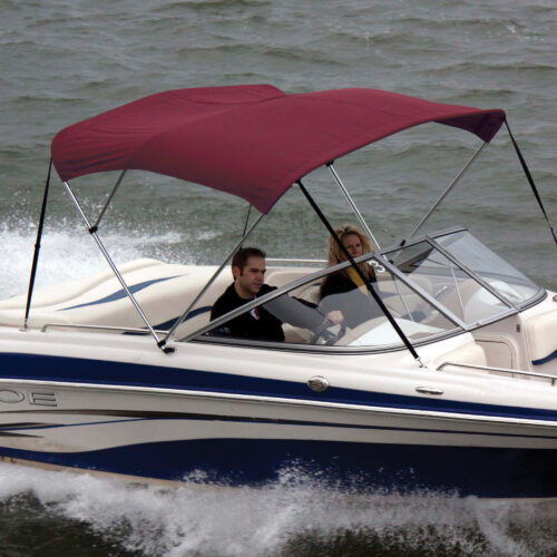 Shademate Sunbrella Stainless 3-Bow Bimini Top 6'L x 36''H 91''-96'' Wide