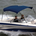 Shademate Sunbrella Stainless 3-Bow Bimini Top 6'L x 46''H 73''-78'' Wide