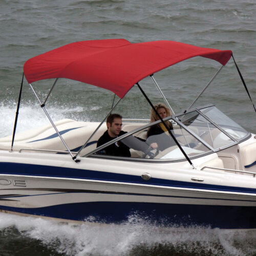 Shademate Sunbrella Stainless 3-Bow Bimini Top 6'L x 54''H 61''-66'' Wide