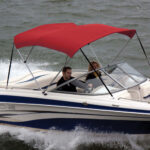 Shademate Sunbrella Stainless 3-Bow Bimini Top 6'L x 54''H 67''-72'' Wide