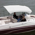 Shademate Sunbrella Stainless 4-Bow Bimini Top 8'L x 42''H 79''-84'' Wide