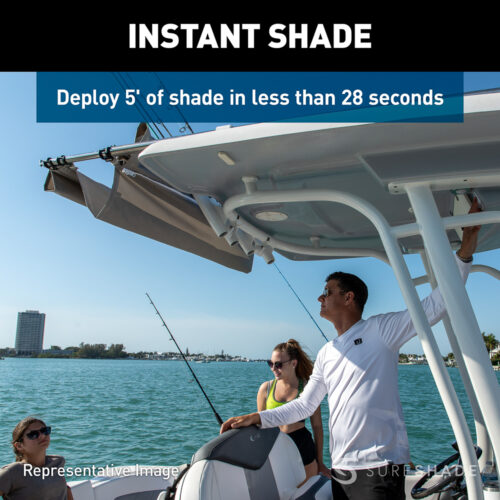 SureShade PTX Power Shade - 69" Wide - Stainless Steel